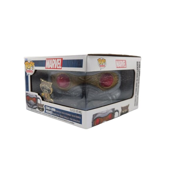 Marvel Star‎ Lord Ceramic Mug & Rocket Enamel Pin, POP! Funko New - Picture 1 of 5
